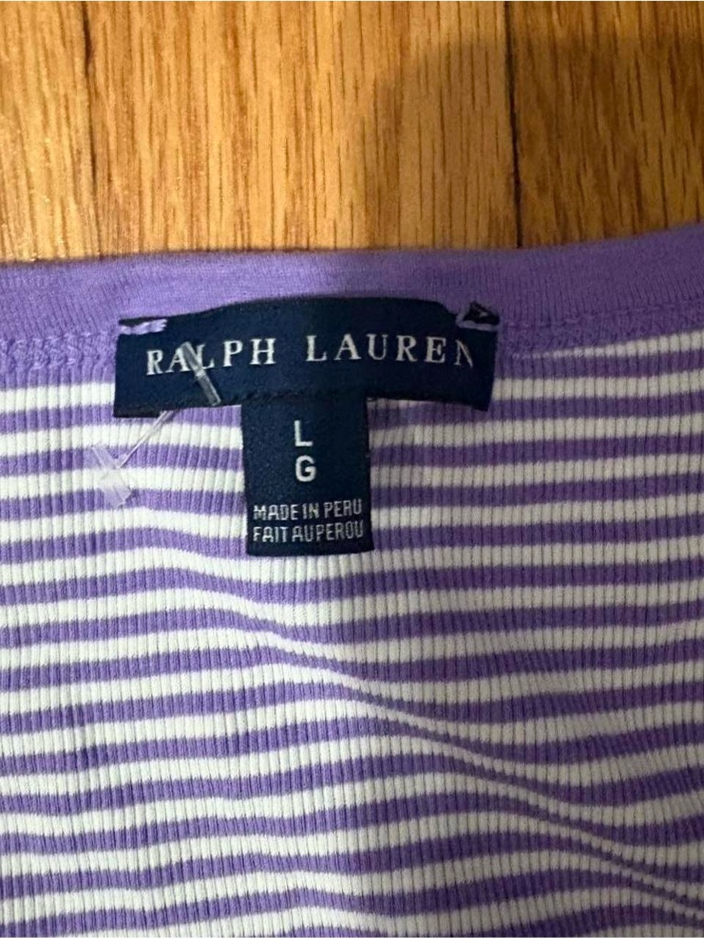 Striped Purple Racerback Tank Top - Picture 6 of 6